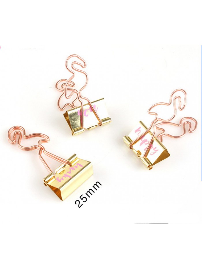 Binder Clip | Flamingo Binder Clips | Creative Gifts (1 dozen/lot) 