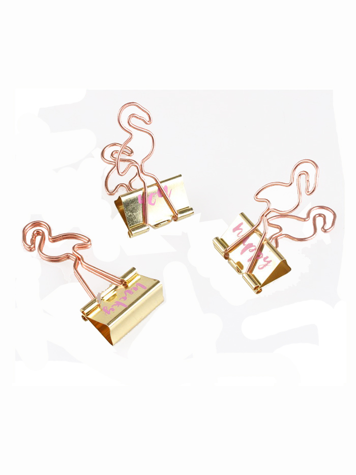 Binder Clip | Flamingo Binder Clips | Creative Gifts (1 dozen/lot) 