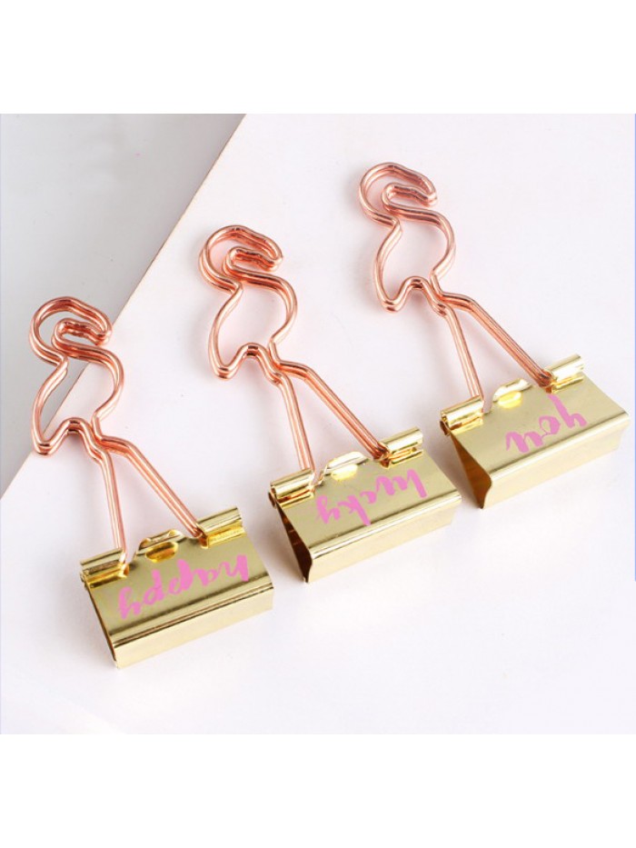 Binder Clip | Flamingo Binder Clips | Creative Gifts (1 dozen/lot) 