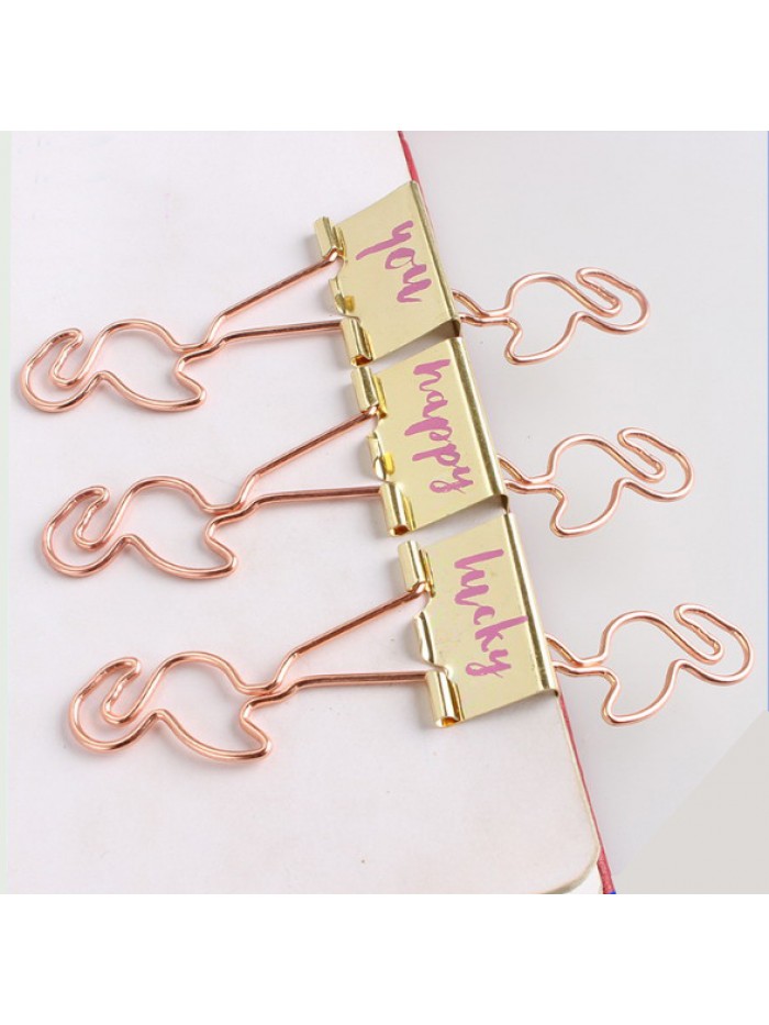 Binder Clip | Flamingo Binder Clips | Creative Gifts (1 dozen/lot) 