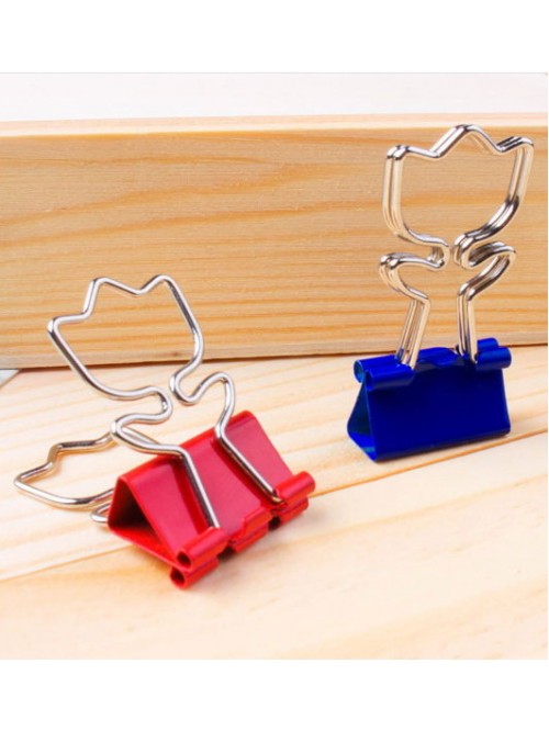 Binder Clip | Flower Binder Clips | Rose (1 dozen/...