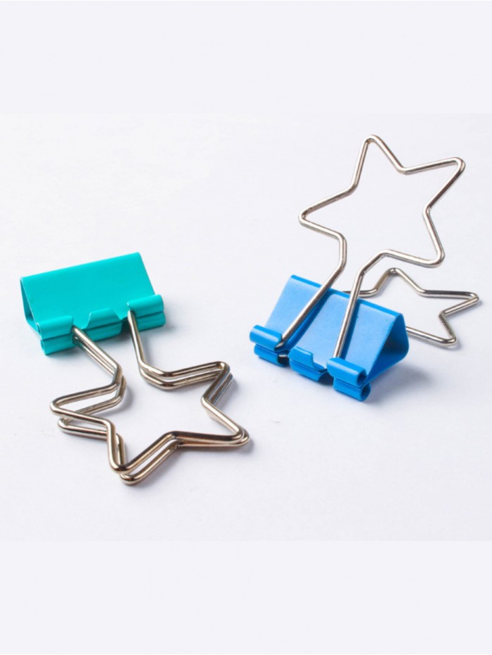 Binder Clips | Star Binding Clips | Creative Stationery (1 dozen/lot,19mm) 