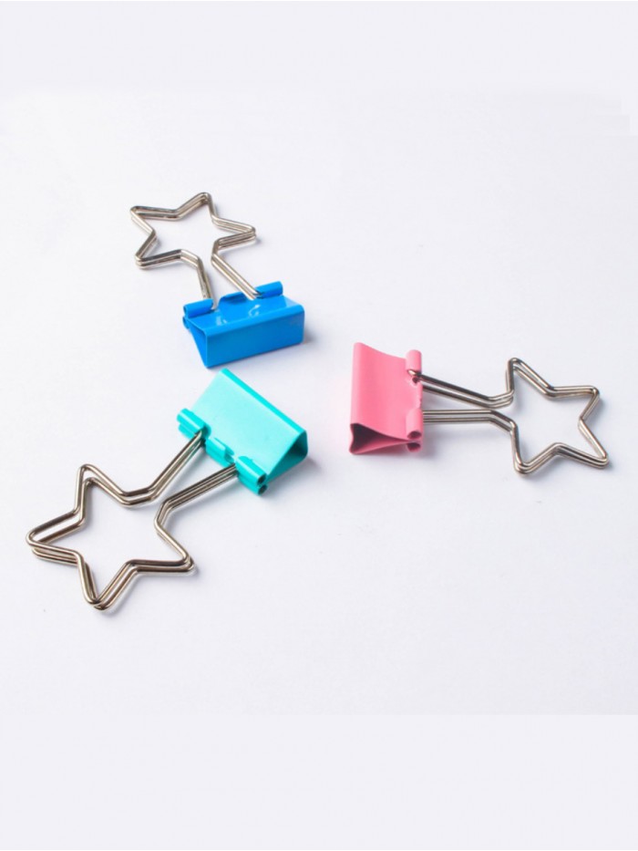Binder Clips | Star Binding Clips | Creative Stationery (1 dozen/lot,19mm) 