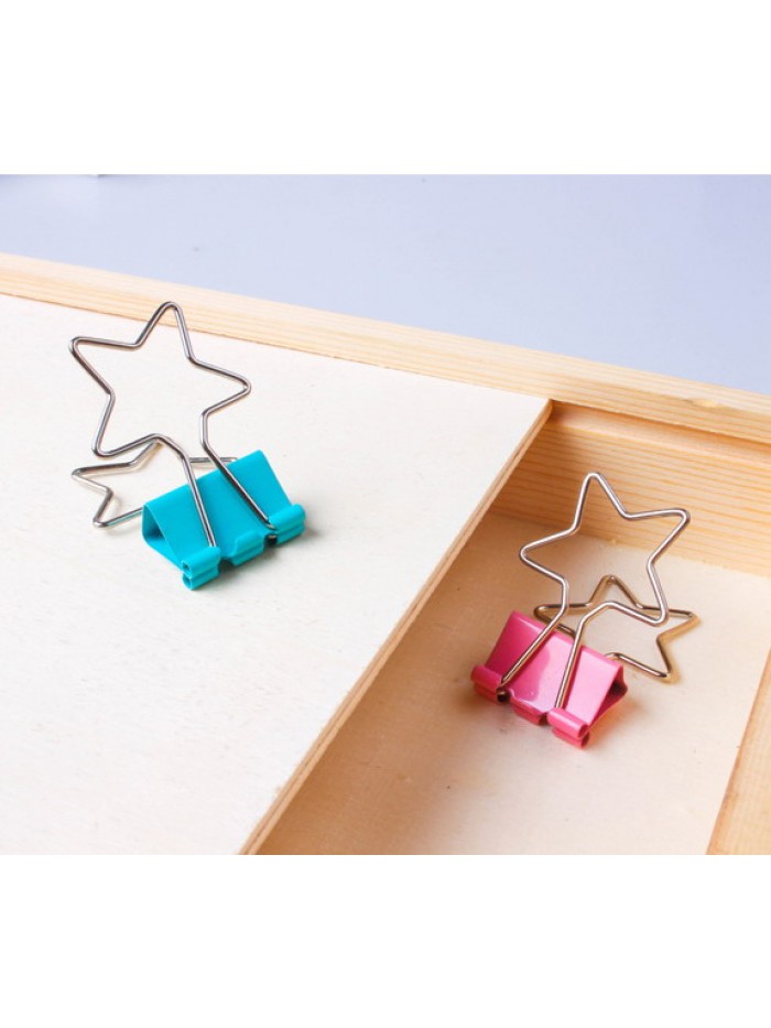 Binder Clips | Star Binding Clips | Creative Stationery (1 dozen/lot,19mm) 