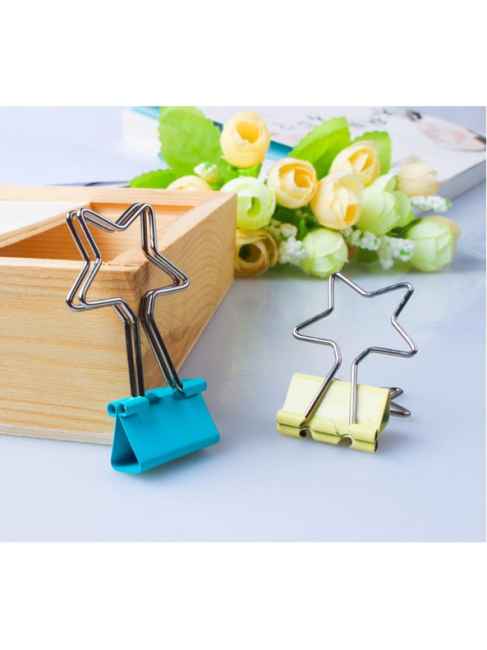 Binder Clips | Star Binding Clips | Creative Stationery (1 dozen/lot,19mm) 