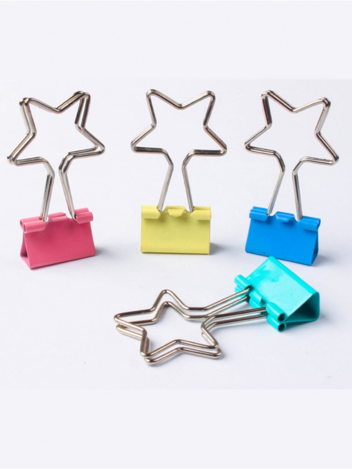 Binder Clips | Star Binding Clips | Creative Stationery (1 dozen/lot,19mm) 