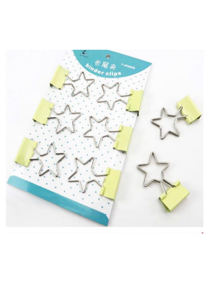 Binder Clips | Star Binding Clips | Creative Stationery (1 dozen/lot,19mm) 