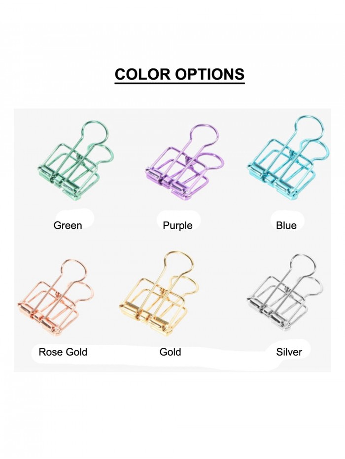 Binder Clips | Hollowed-out Wire Binding Clips | Promotional Gifts (Size:19mm) 