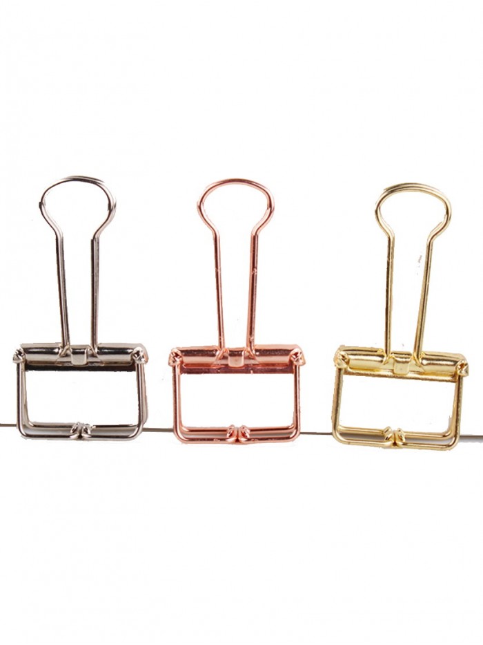 Binder Clips | Hollowed-out Wire Binding Clips | Promotional Gifts (Size:19mm) 