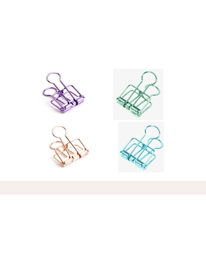 Binder Clips | Hollowed-out Wire Binding Clips | Promotional Gifts (Size:19mm) 