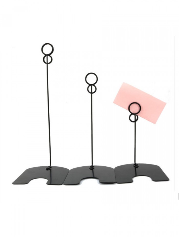 Memo Holders | Memo Clips | Picture Photo Clip Stands (Black,electrophoresis)