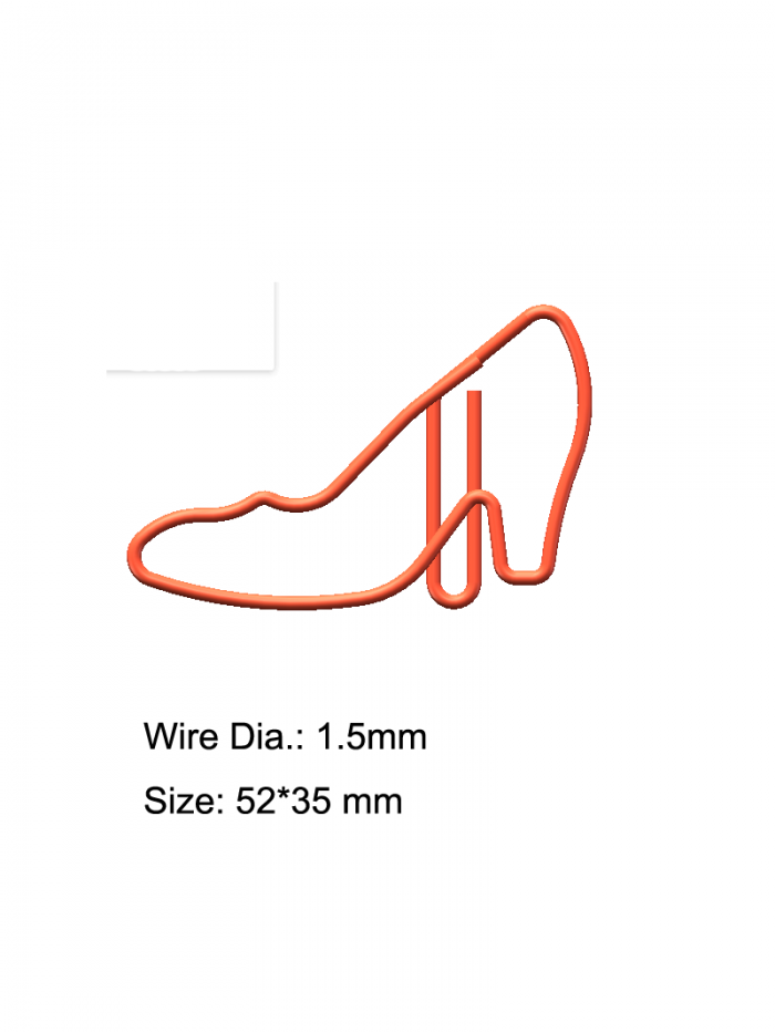 Jumbo Paper Clips | High-heeled Shoe Large Paper Clips | Creative Gifts (Size: 52*35mm)