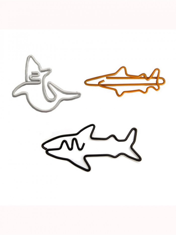  Fish Decorative Paper Clips | Shark Shaped Paper Clips | Fun Promotional Gifts (1 dozen) 