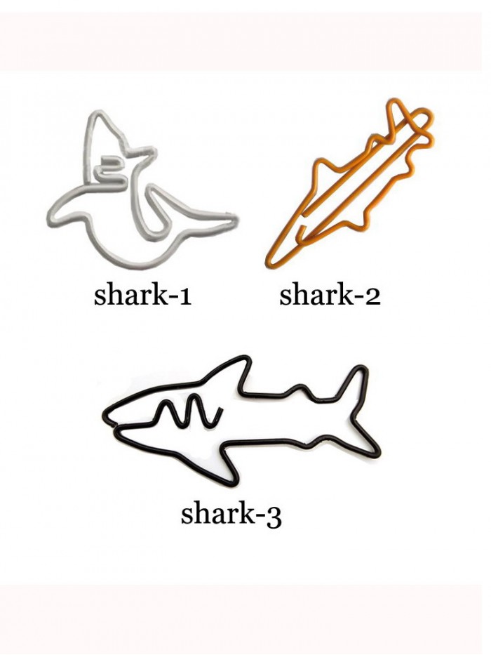  Fish Decorative Paper Clips | Shark Shaped Paper Clips | Fun Promotional Gifts (1 dozen) 
