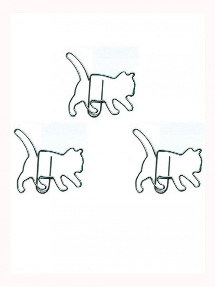 Cat Animal Paper Clips | Catty Shaped Paper Clips (1 dozen)