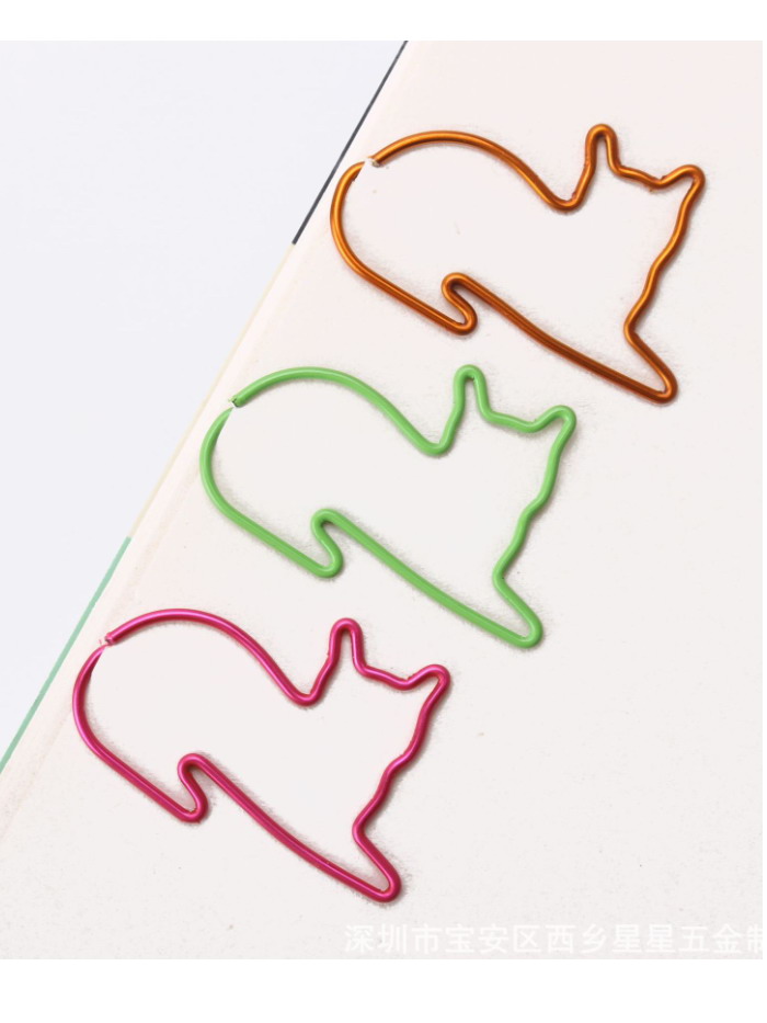 Animal Paper Clips | Cat Shaped Paper Clips | Creative Bookmarks (1 dozen/lot)