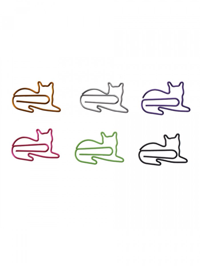 Animal Paper Clips | Cat Shaped Paper Clips | Decorative Paper Clips (1 dozen)