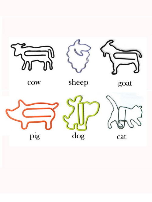 Animal Shaped Paper Clips | Livestock Decorative P...