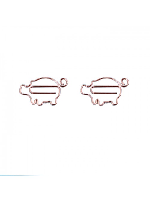 Animal Paper Clips | Pig Shaped Paper Clips (1 doz...