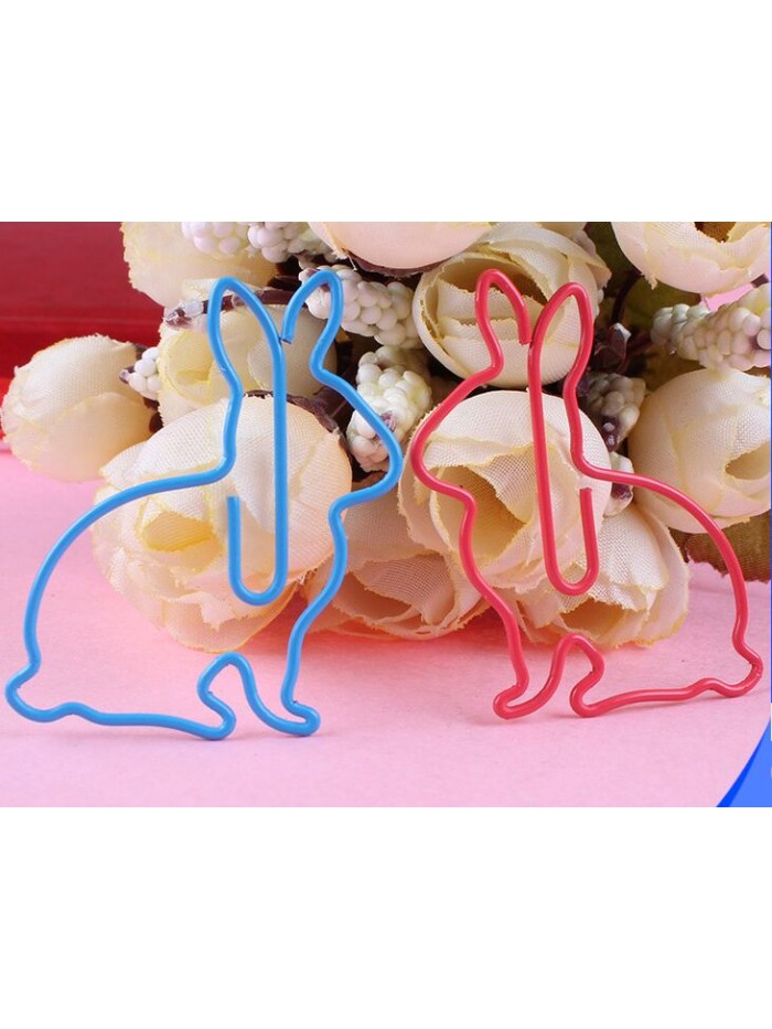 Animal Paper Clips | Rabbit Shaped Paper Clips | Decorative Paper Clips (1 dozen)