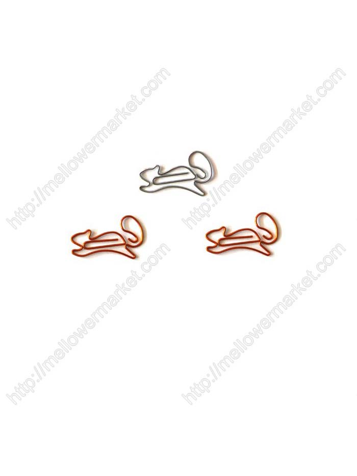Animal Paper Clips | Squirrel Paper Clips | Cute Stationery (1 dozen/lot) 