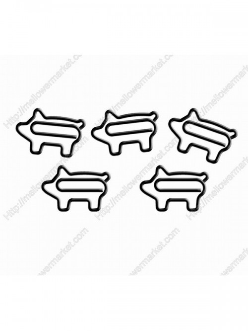 Animal Paper Clips | Pig Paper Clips (1 dozen/lot)