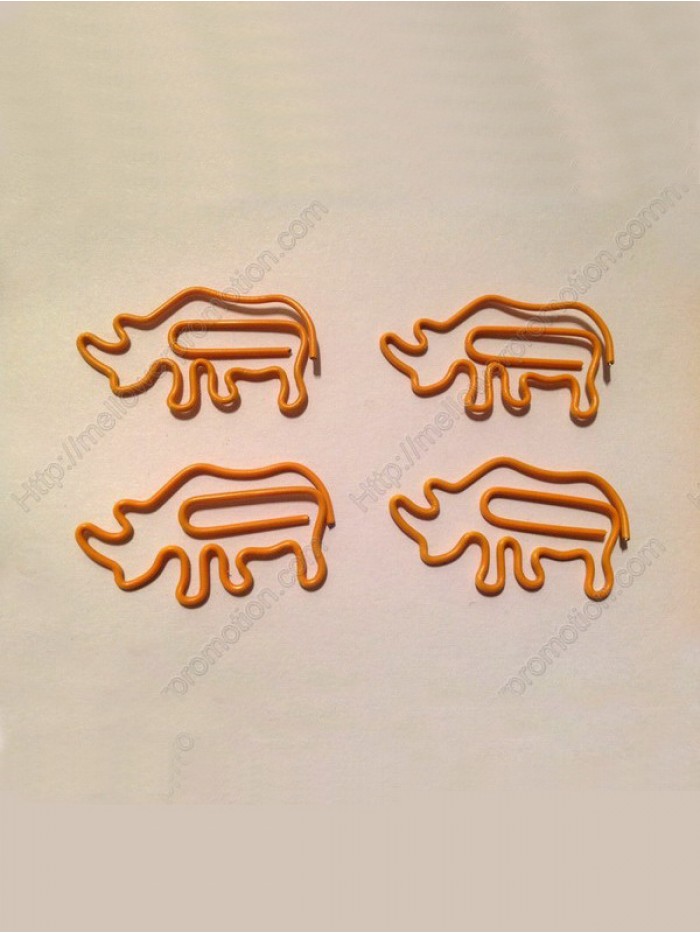 Animal Paper Clips | Rhino Paper Clips (1 dozen/lot,39*21 mm) 