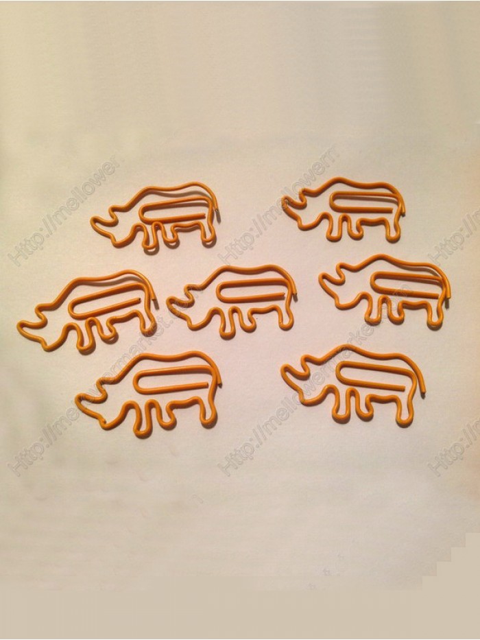 Animal Paper Clips | Rhino Paper Clips (1 dozen/lot,39*21 mm) 