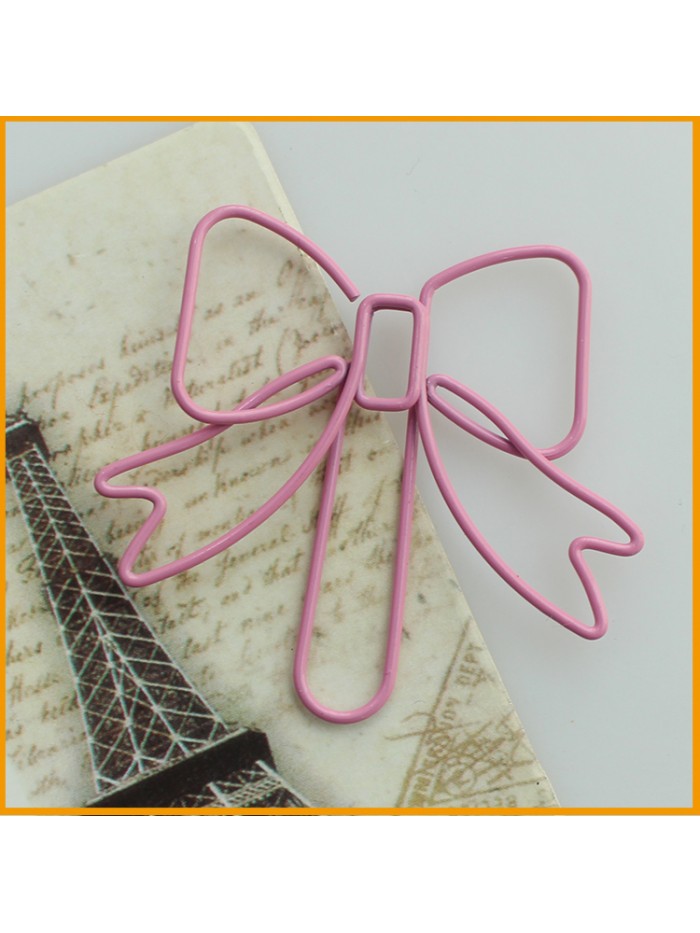 Clothes Paper Clips | Bowknot Shaped Paper Clips | Bow Paper Clips (1 dozen/lot) 