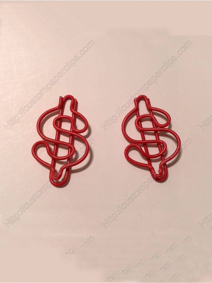 Currency Sign Paper Clips | US Dollar Sign Paper Clips | $ Paper Clips (1 dozen/lot)