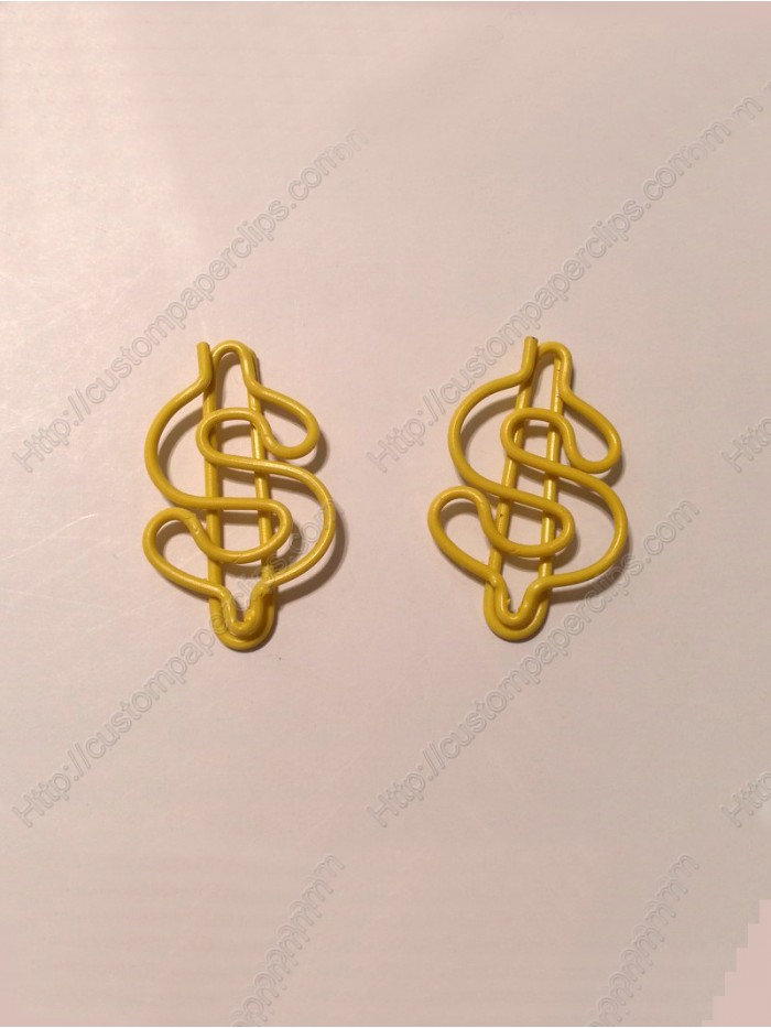 Currency Sign Paper Clips | US Dollar Sign Paper Clips | $ Paper Clips (1 dozen/lot)