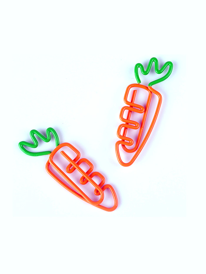 Vegetable Paper Clips | Carrot Paper Clips | Creative Gifts (1 dozen/lot)