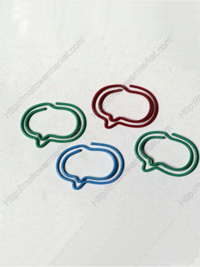 Geometry Paper Clips | Talk Bubble Paper Clips (1 dozen/lot,31*22 mm) 