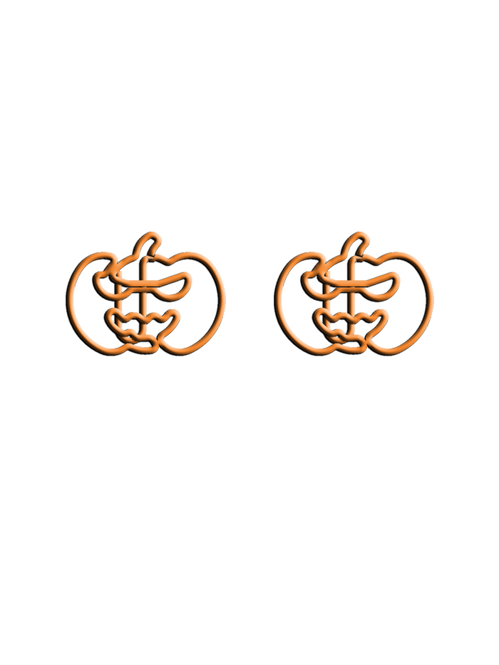 Halloween Paper Clips | Pumpkin Paper Clips (1 dozen/lot)