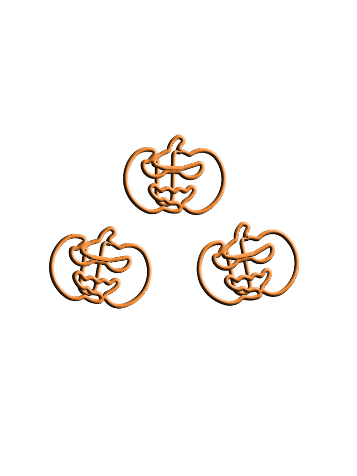 Halloween Paper Clips | Pumpkin Paper Clips (1 dozen/lot)