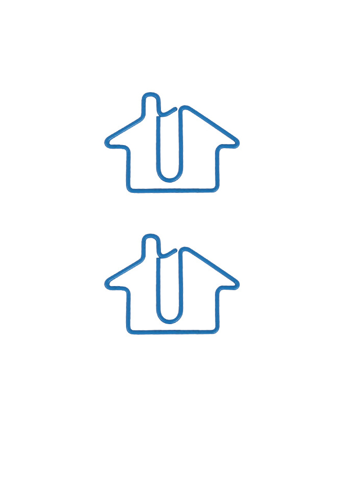 Nature Decorative Paper Clips | House Shaped Paper Clips | Promotional Gifts (1 dozen)