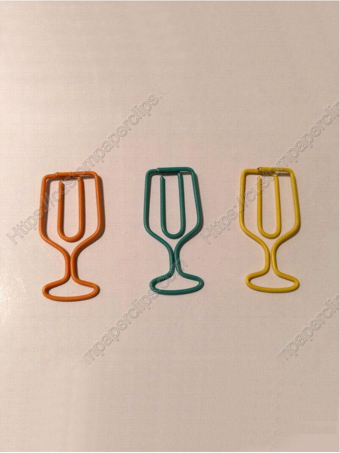 Houseware Paper Clips | Wine Cup Paper Clips (1 dozen/lot,47.5*18.5 mm)