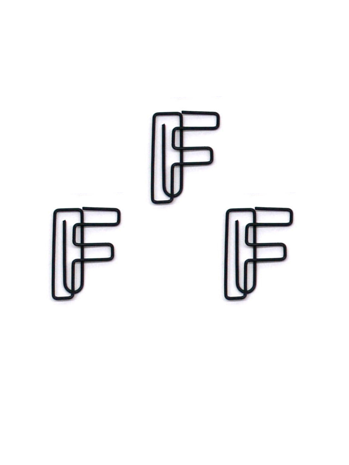 Letters Decorative Paper Clips | Letter F Shaped Paper Clips | Cute Bookmarks (1 dozen)