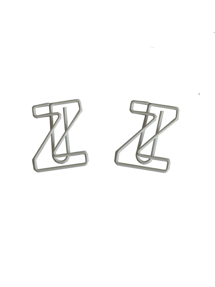 Letters Paper Clips | White Letter Z Paper Clips | Promotional Gifts (1 dozen/lot)