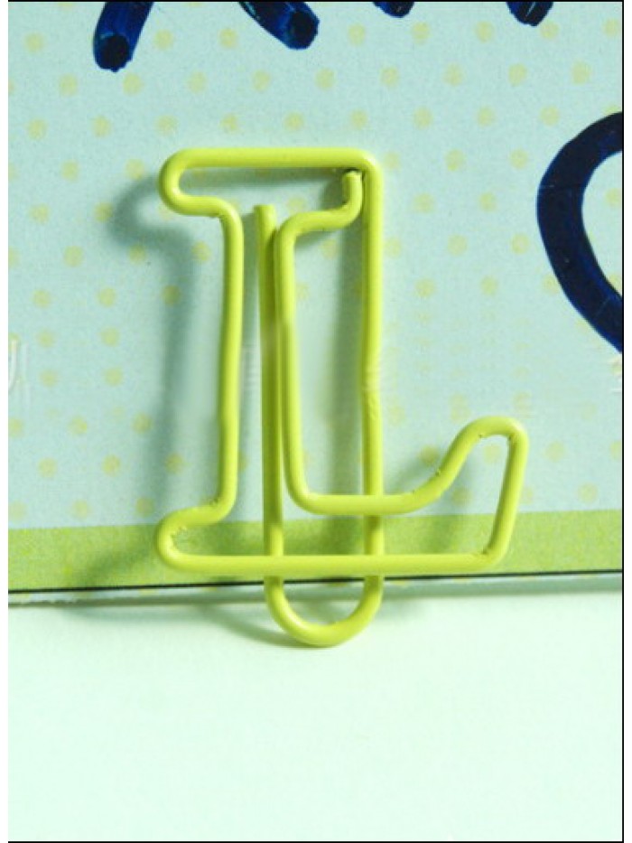 Letters Decorative Paper Clips | Letter L Shaped Paper Clips | Creative Stationery (1 dozen)