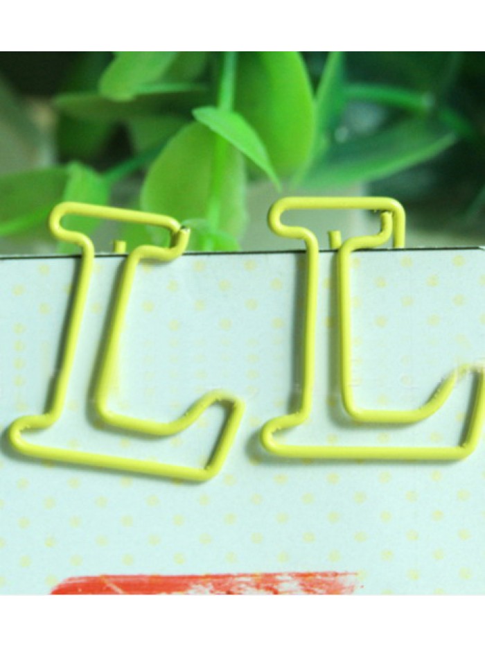 Letters Paper Clips | Letter L Paper Clips | Creative Stationery (1 dozen/lot)