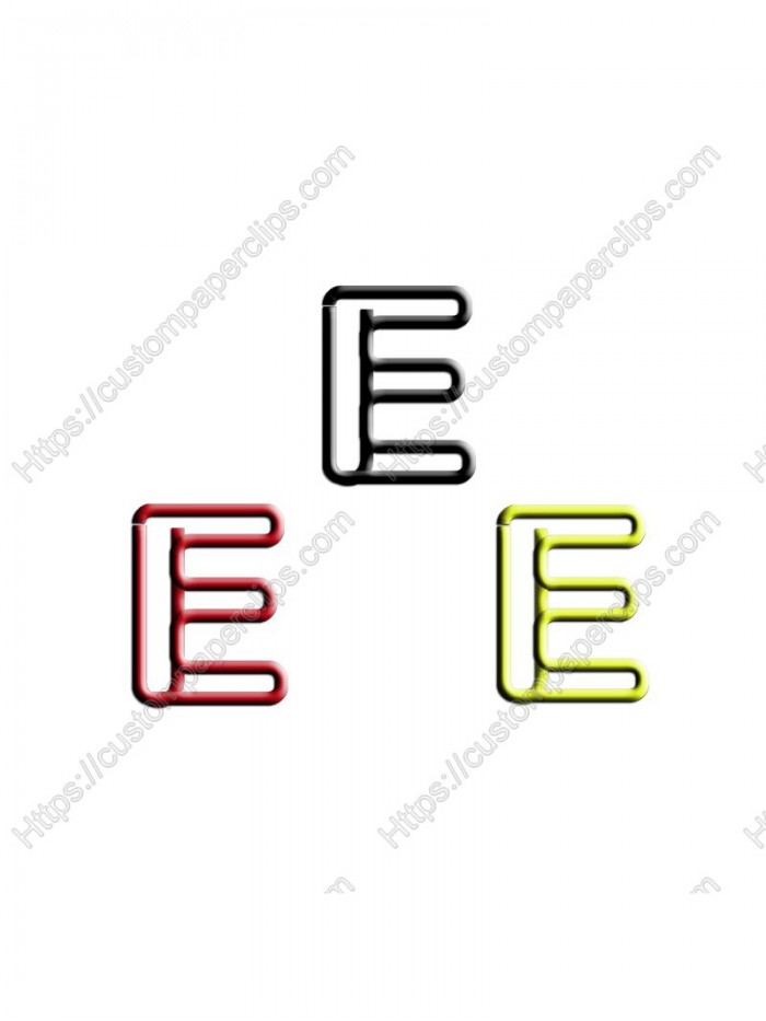 Letters Decorative Paper Clips | Letter E Shaped Paper Clips | Cute Bookmarks (1 dozen)