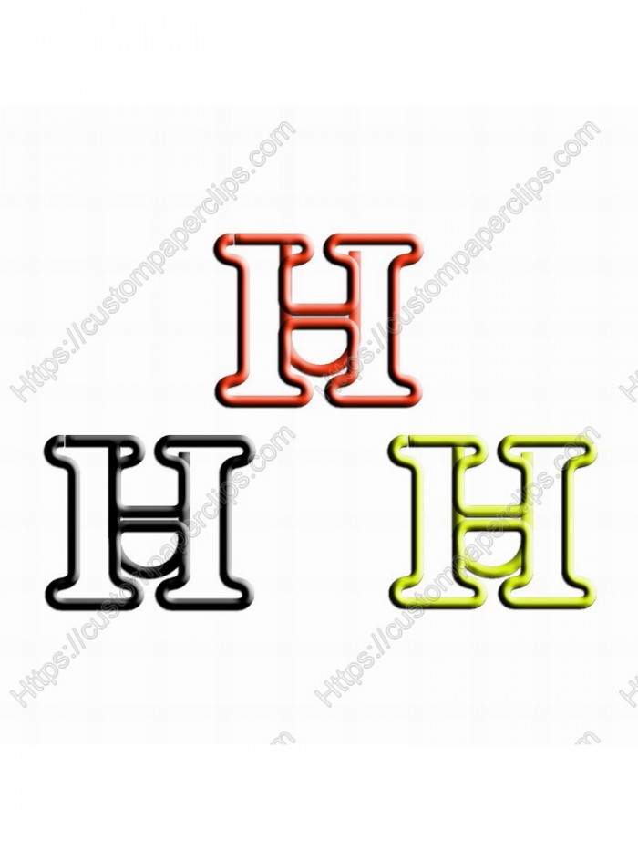 Letters Paper Clips | Letter H Paper Clips | Creative Stationery (1 dozen/lot)