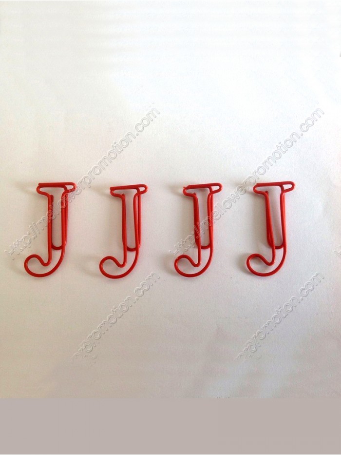 Letters Paper Clips | Letter J Paper Clips | Creative Stationery (1 dozen/lot)