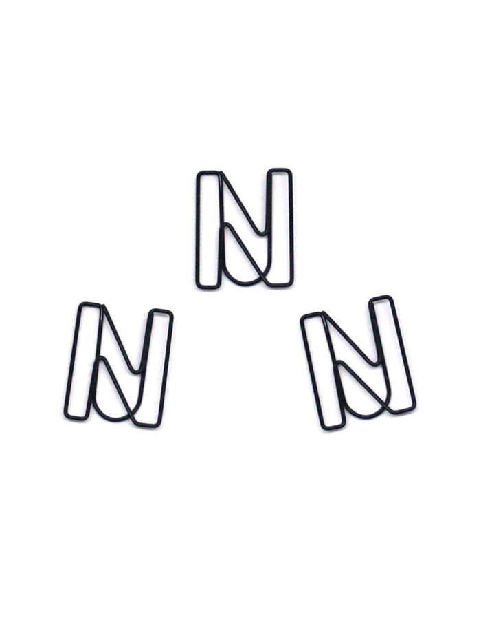 Letters Decorative Paper Clips | Letter N Shaped Paper Clips | Creative Stationery (1 dozen)