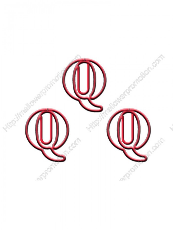 Letters Paper Clips | Letter Q Paper Clips | Creative Bookmarks (1 dozen/lot)