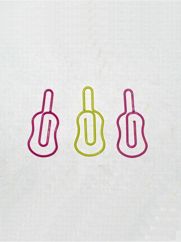 Music Decorative Paper Clips | Guitar Shaped Paper Clips | Cute Bookmarks (1 dozen/lot)