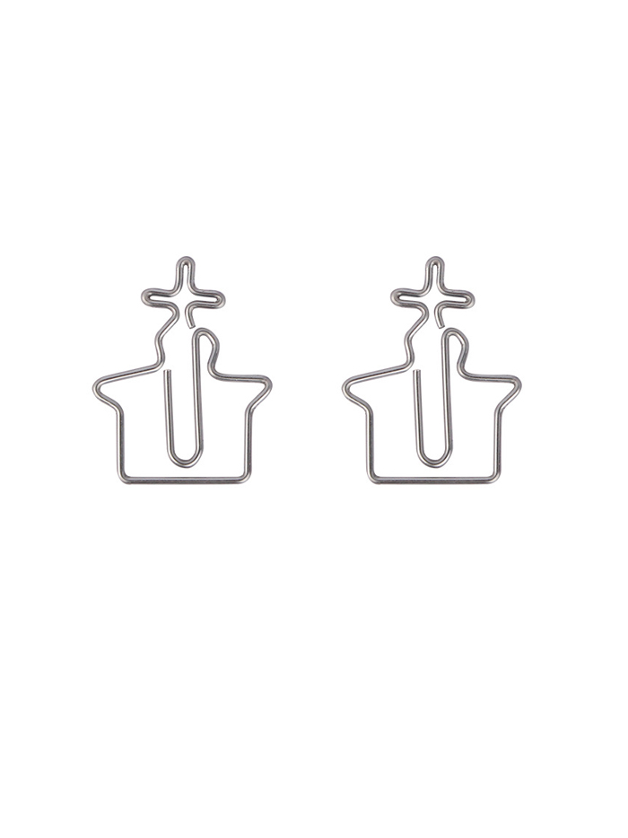 Nature Decorative Paper Clips | Church Shaped Paper Clips | Business Gifts (1 dozen)
