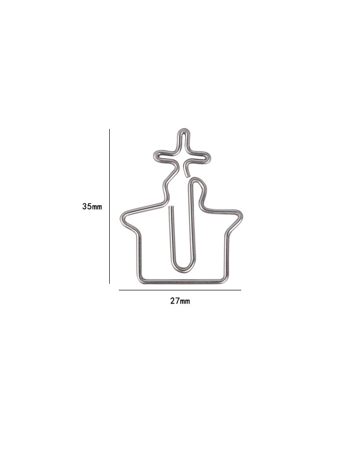 Nature Decorative Paper Clips | Church Shaped Paper Clips | Business Gifts (1 dozen)