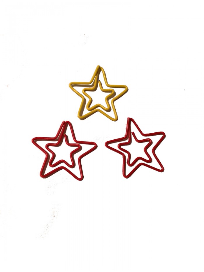 Nature Paper Clips | Double Star Paper Clips | Creative Stationery (1 dozen/lot)